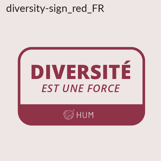 Diversité est une force, signez l'exemple du message HUM